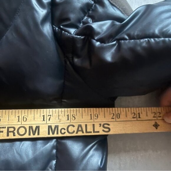 Time Duck Feather Down Puffer Jacket Mid Length Black Size M - Picture 13 of 13